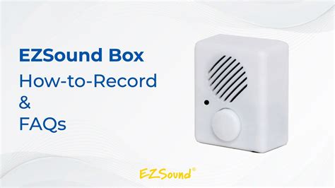 EZSound Box Voice Recorder for Stuffed Animals How to Record 